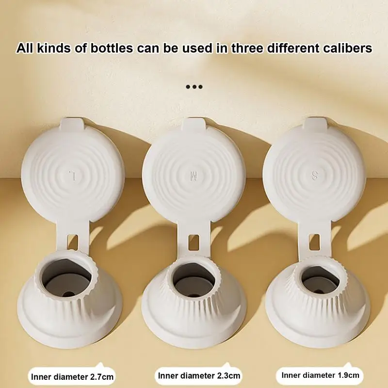 Upside Down Bottle Caps Adapter Transfer Connector 3X Sealed Shampoo Upside Down Bottle Caps For Lotions Shampoos