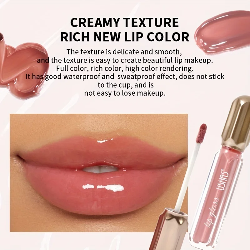 5-Color Jelly Lipsticks, Temperature Color Changing Crystal Flower Lip Gloss, Long Lasting Nourishing Hydrating Rosehip Oil Lips 2