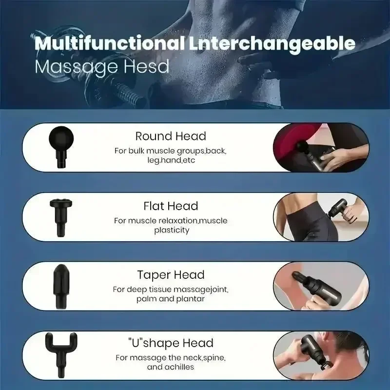 USB Mini Massage Gun Fascia Machine Muscle Relaxation Vibrating Gun Rod Massage Fitness Equipment Neck Grab Fascia Gun_voghion.com
