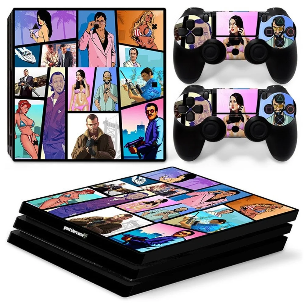 Per Ps4 Pro Gta Pvc Skin Adesivo In Vinile Decal Cover Console Controller Dualsense Adesivo Protettivo Antipolvere