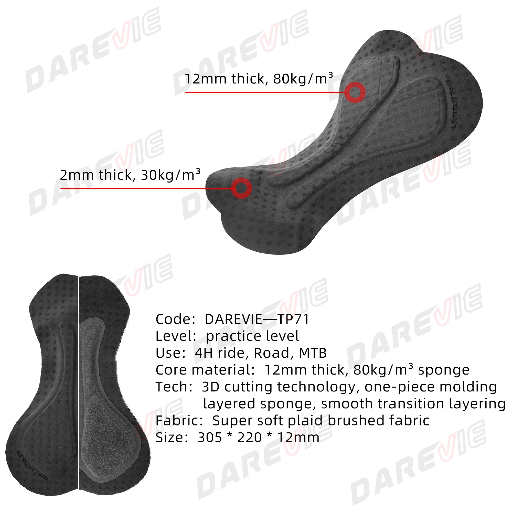DAREVIE Cycling Shorts with Pockets Training Level 2025 New Men's Cycling Shorts 5CM Leg Gripper Non-Slip Cycling Shorts Men 3