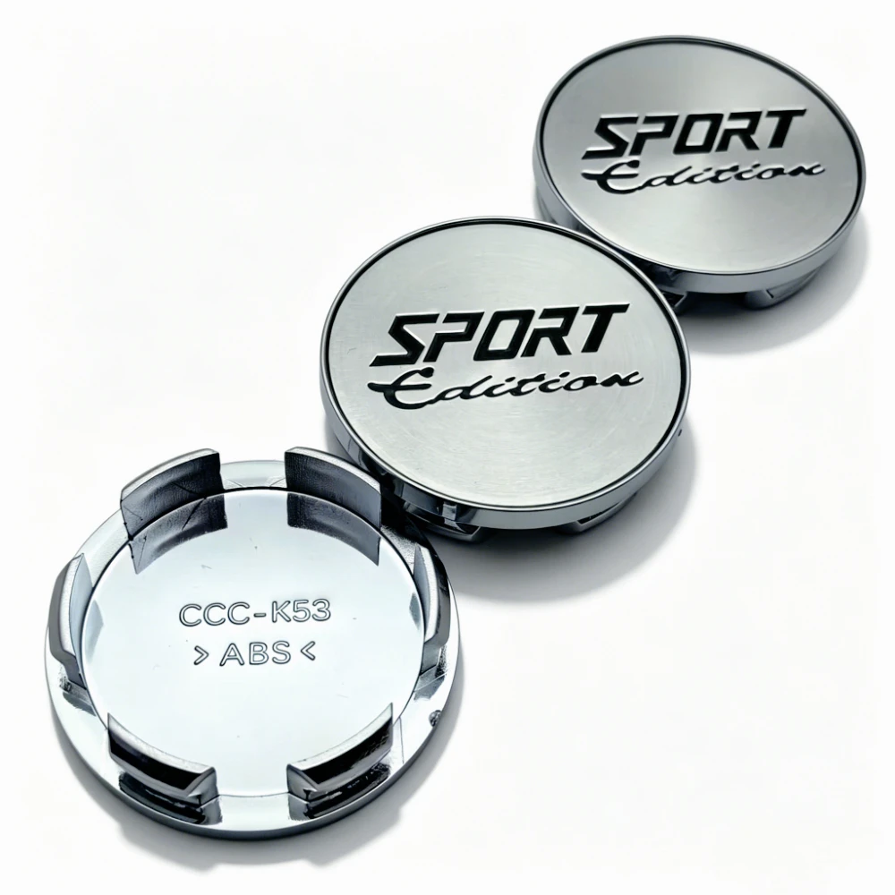 4개입 유니버셜 스포츠 에디션 로고 엠블럼 자동차 휠 센터 캡 허브 캡 53MM 클립 48MM 휠 림 허브캡 먼지 커버 액세서리