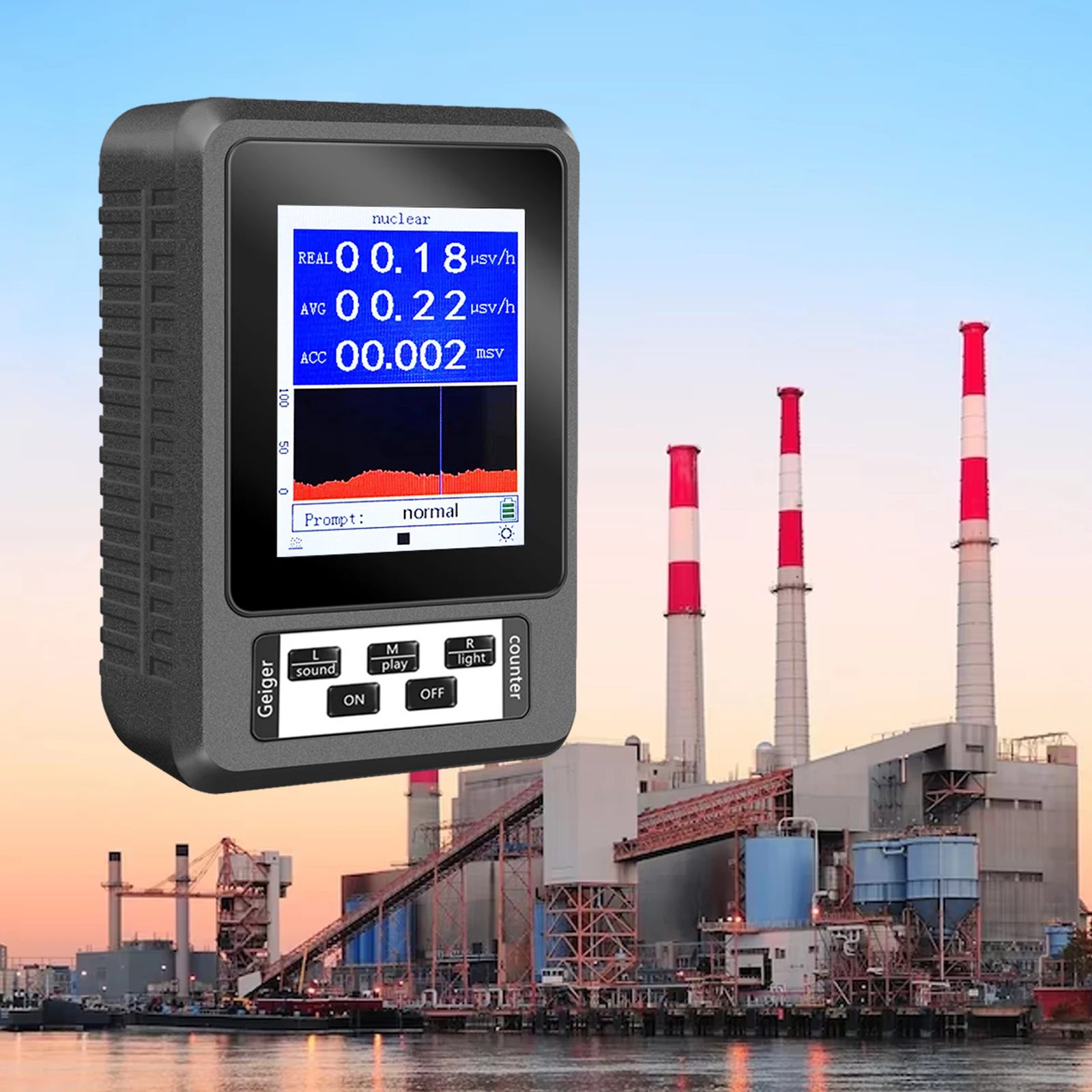 

Nuclear Radiation Detector Geiger Counter Radiation Tester Xr1 Br-9b Xr1-W Personal Dosimeter with LCD Display for Home Industry