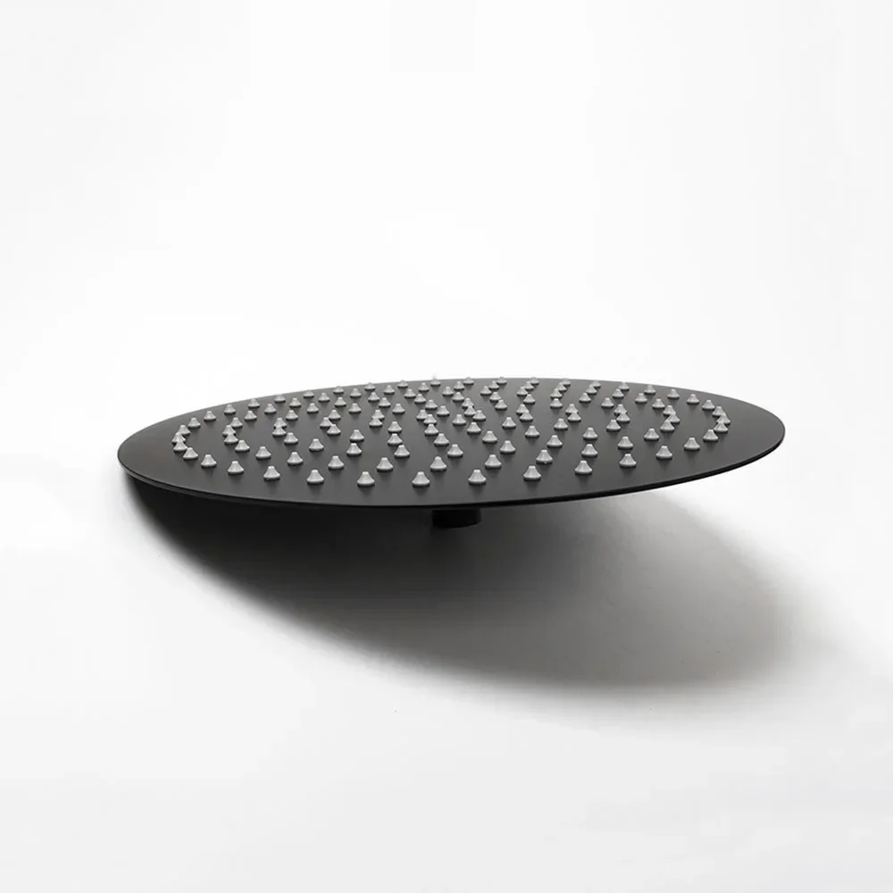 

Stainless Steel Black Bathroom Round and Square Rain Shower Head Ultrathin 2 mm 8/10/12 Inch