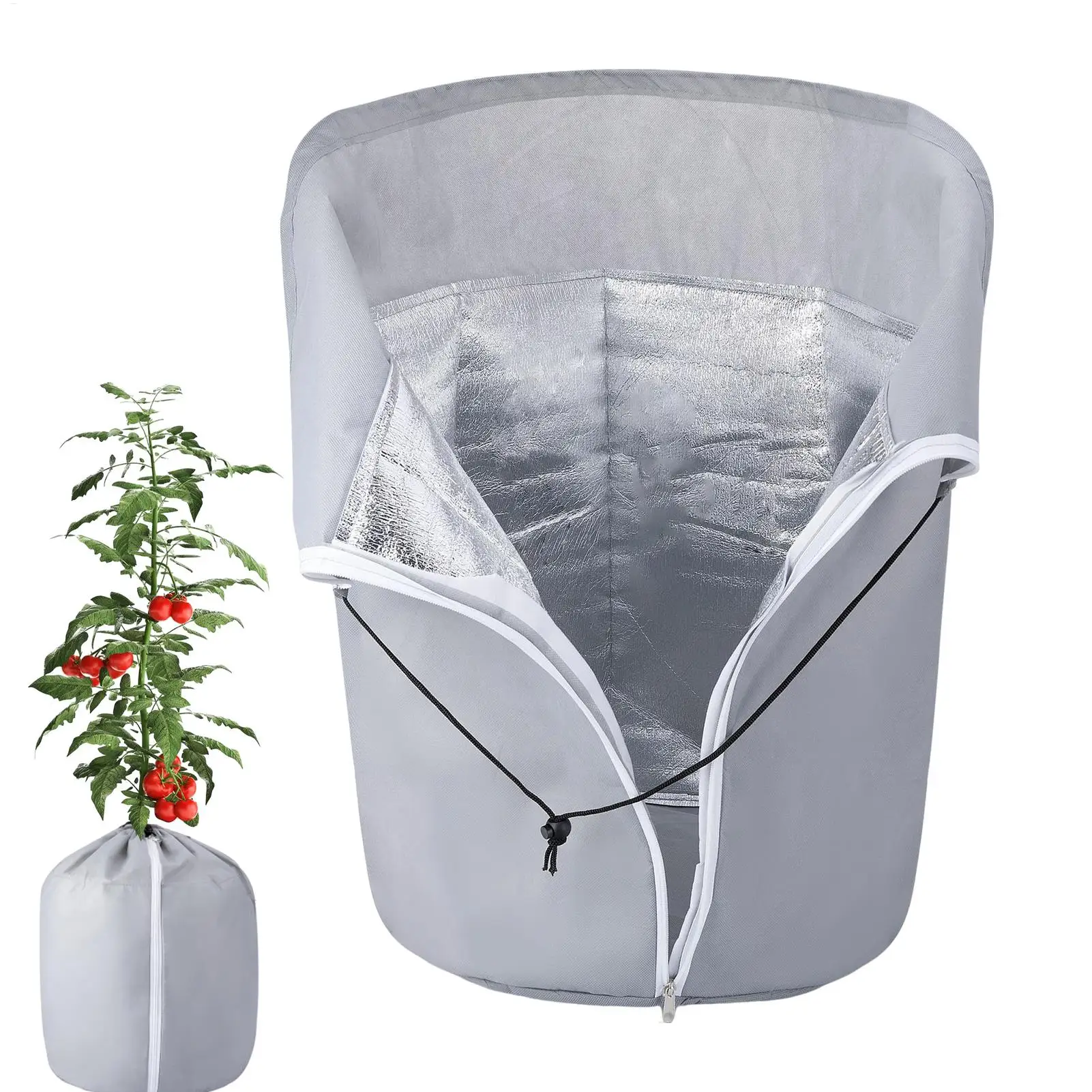 1pcs Plant Frost Protection Pot Cover Warm Reusable Flower Pot Insulation Cover Planter Insulation Bag For Walkway Snow Outdoor