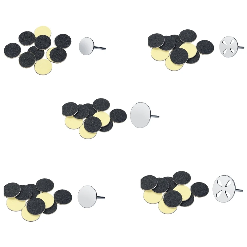 

Pedicure Polishing Pads Self-Adhesive Replaceable Sanding Paper Foot Dead Skin Remove Buffing Disc with Disk Shaft