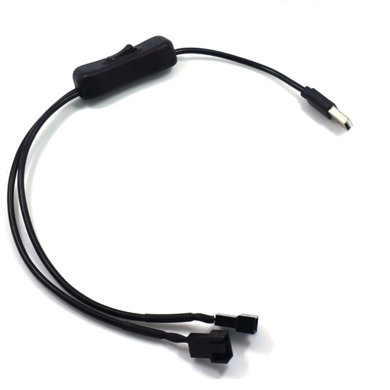 

40cm USB to 3-Pin / 4-Pin PWM 5V Fan Power Adapter Cable with ON/Off Dropship