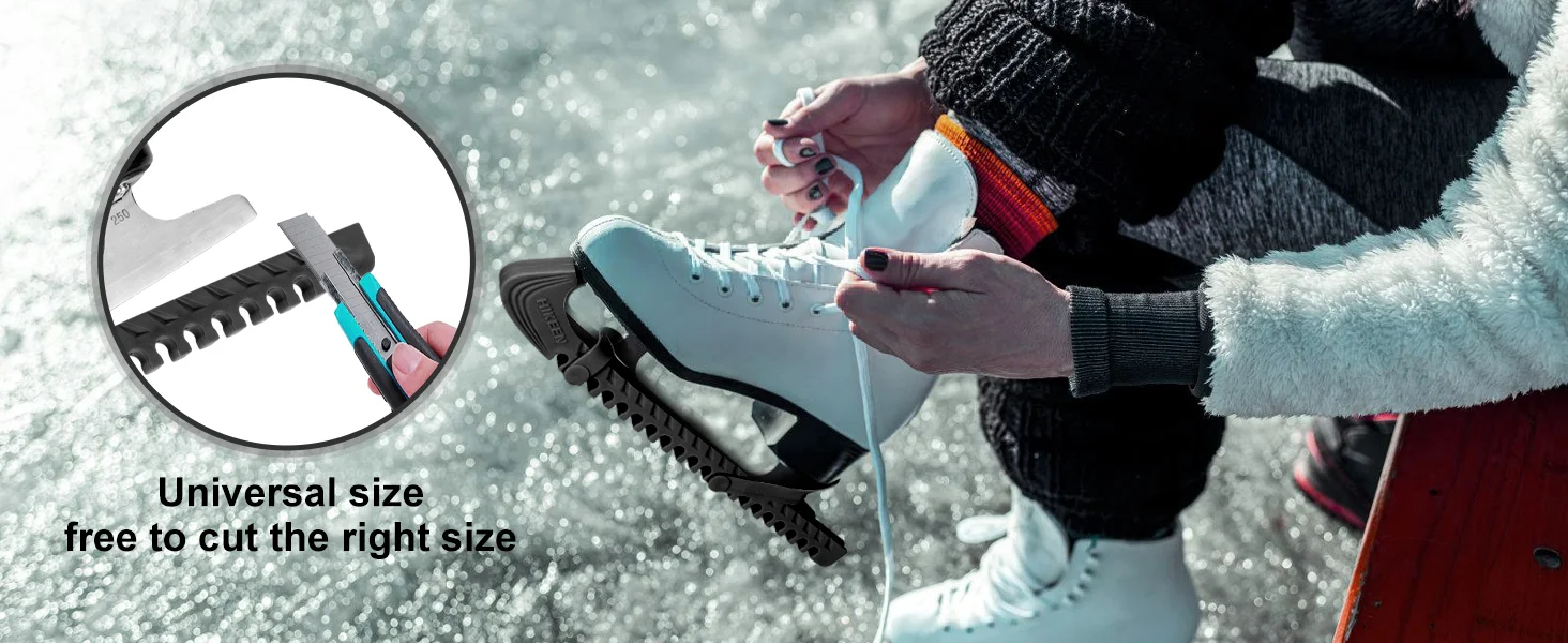 Hikeen Schlittschuhschutz mit Schultergurten, verbesserte Stabilität, Schlittschuh-Klingenschutz, rutschfester Hockey-Skate-Klingenschutz – Detail 3