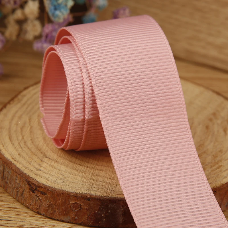 양면 단색 폴리에스터 골지 리본, 수제 DIY 활 헤어 액세서리 선물 상자, 꽃 포장 스레드 리본