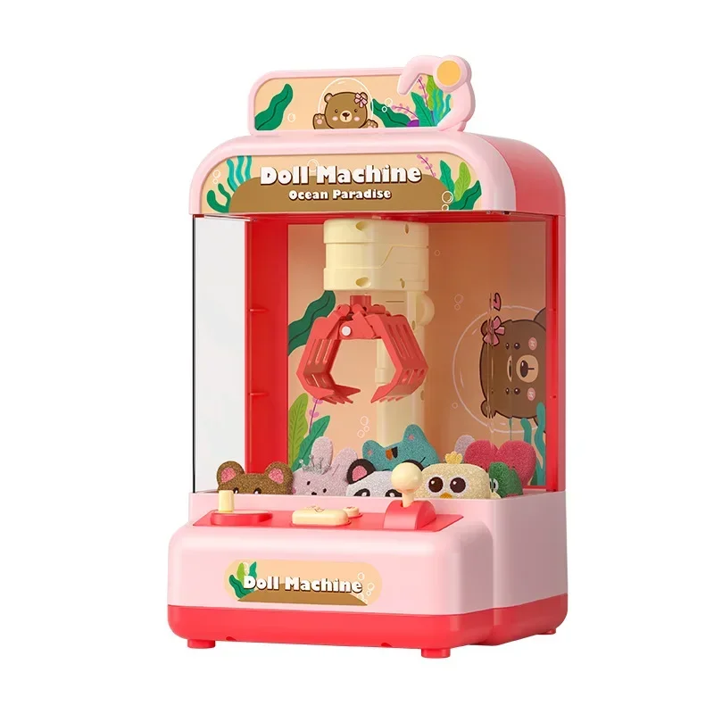 Toys Claw Arcade Crane Small Household Coin Operated Game Machine Pinching Dolls and Twisting Egg Christmas Gift Toys 5