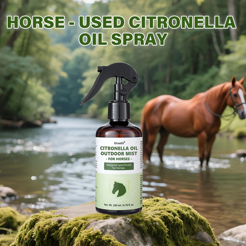Horse Anti Mosquito Spray Citronella Oil Gentle Long Lasting Fragrance Spray Formula For Horse Tail And Leg  Repellent Outdoor