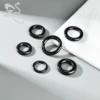 ZS 1PC G23 Titanium Hoop Earring for Men Gold Plated Circle Earring Large Gauge Seputm Nose Ring 2/4/6/8/10/12G Punk Earring 3