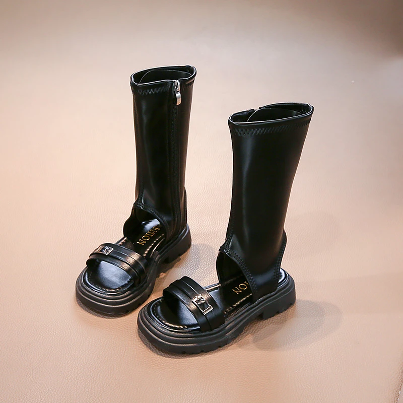 새로운 여름 어린이 샌들 로마 부츠 하이 탑 소녀 샌들 키즈 검투사 샌들 뜨거운 판매  소녀 신발 Zapatos De 여성