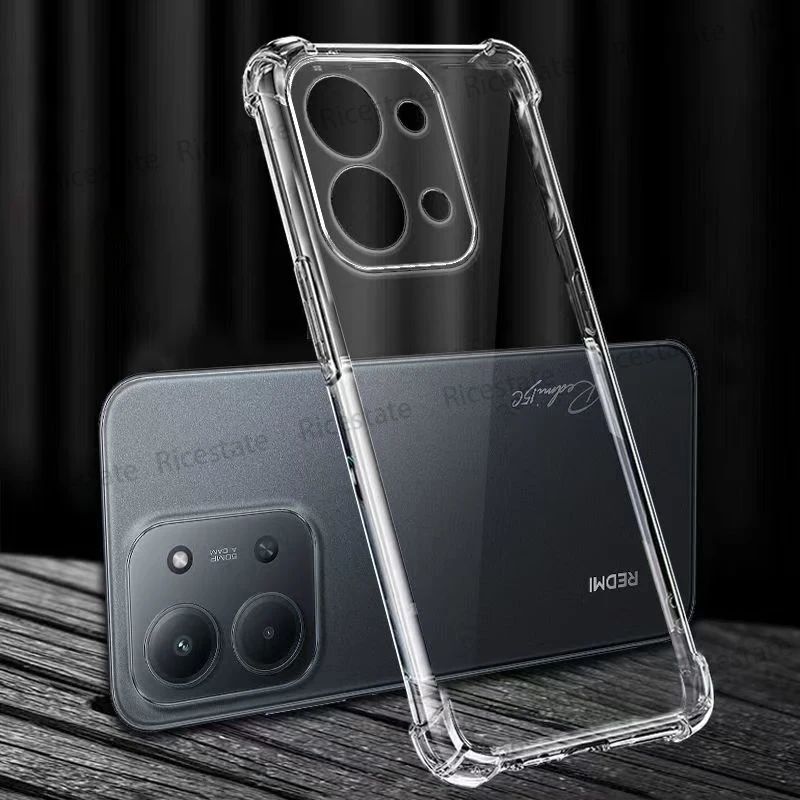 Shockproof Transparent Silicone Phone Case with Clear Soft TPU Bumper