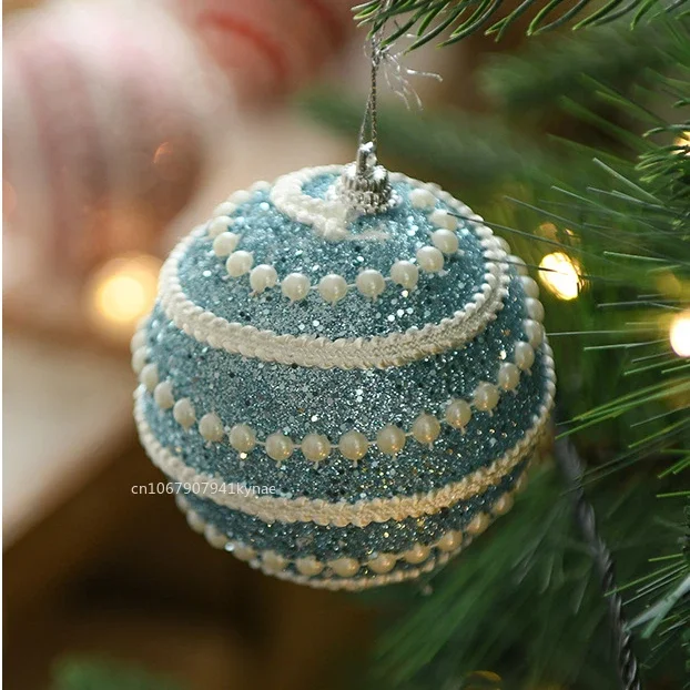 1PCS Christmas Tree Decor Hanging Balls Sequined Shiny Ball Pendant Christmas Tree Home Party Hanging Decorations New Year 2026