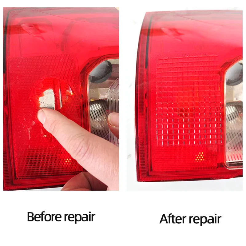 1pcs Red Car Auto Lens Repair Kit DIY Grid Pattern Car Headlights Taillight Repair Tool Set Car Lights Crack Repair Film Polish car auto lens repair kit diy grid pattern car headlights taillight repair tool set car lights crack repair film polish red amber