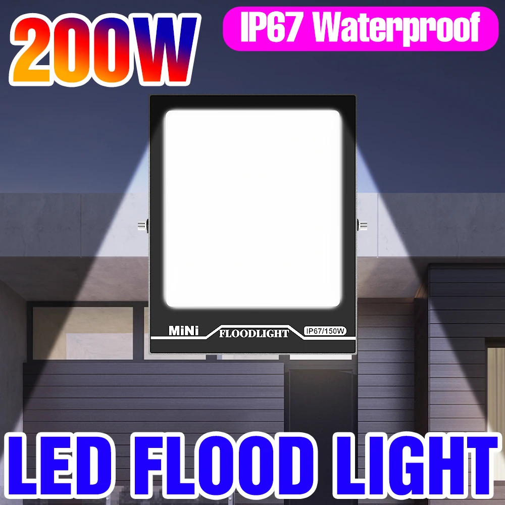 LED Flood Light IP67 Waterproof Spotlight Outdoor LED Wall Lamp For Garden Landscape Lighting AC180-240V Reflector Floodlight led flood light 200w outdoor lighting spotlight refletor 220v exterior wall lamp ip67 waterproof garden street light landscape