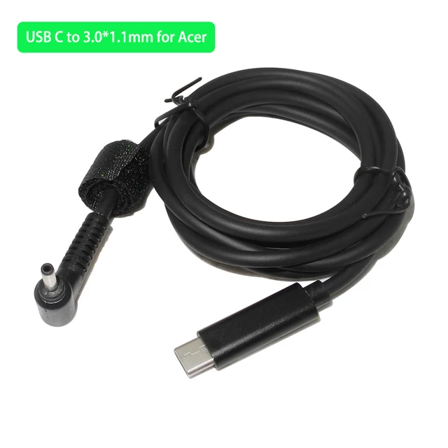 כבל טעינה USB C PD סוג C לממיר מתאם חשמלי אוניברסלי DC עבור מחשבים ניידים Lenovo Asus Dell Hp Acer Samsung LG