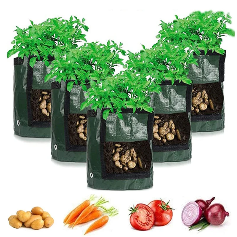 1pc Potato Grow Bag Pe Vegetable Onion Planting Bag Thickened Garden