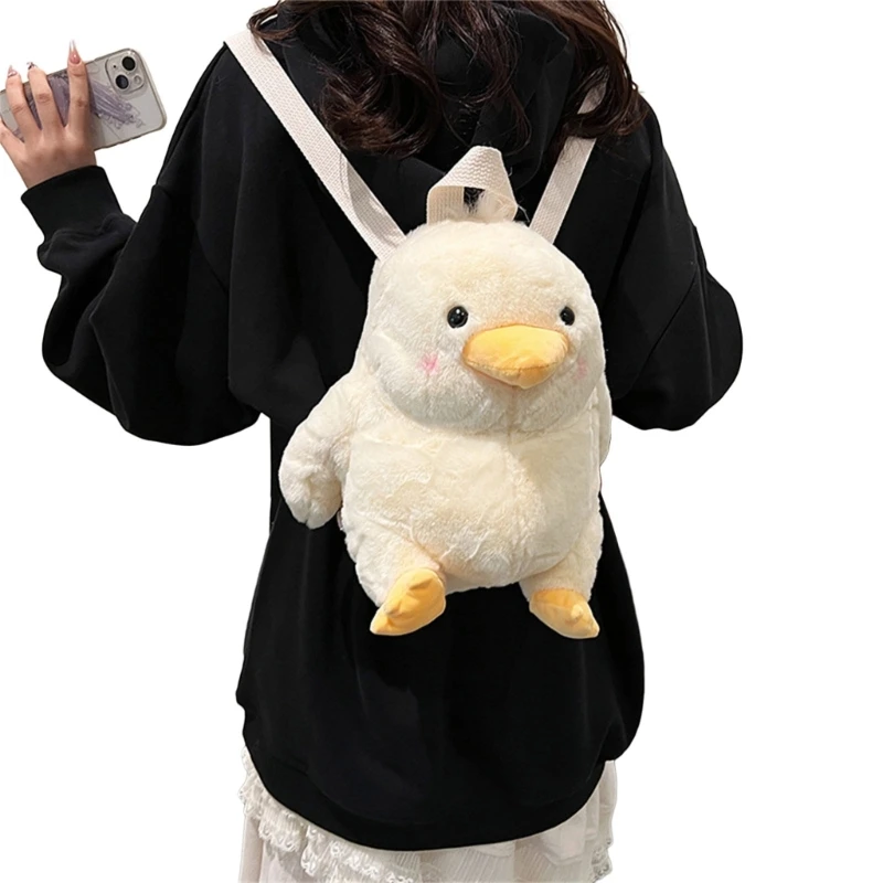 Duck Bear Dinosaur Backpacks Plush Bag Small Animal Shaped School Bag for Kid Birthday Gift