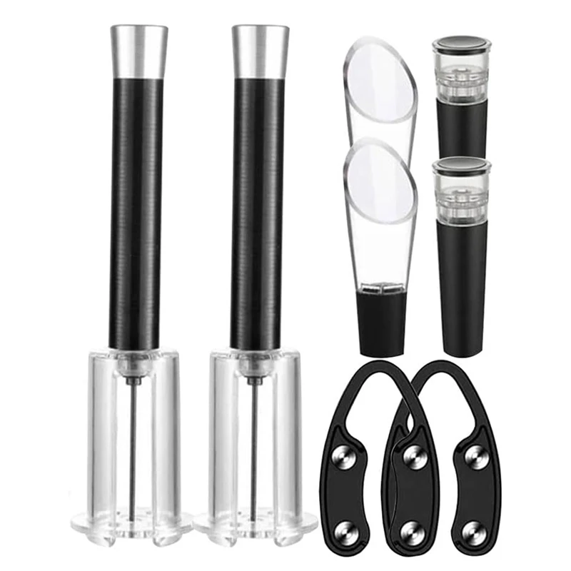 

Wine Opening Set Kit Air Pressure Pump Wine Bottle Opener Set Kit Easy Cork Remover Corkscrews Wine Opener Gifts To Wine Lovers