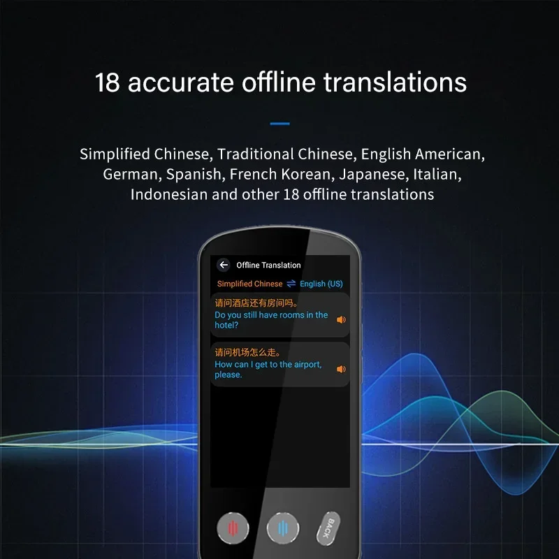 Smart Instant Voice Offline Translator Machine P60 Support 138 Languages Real Time Multi-Language Tool Portable Translation