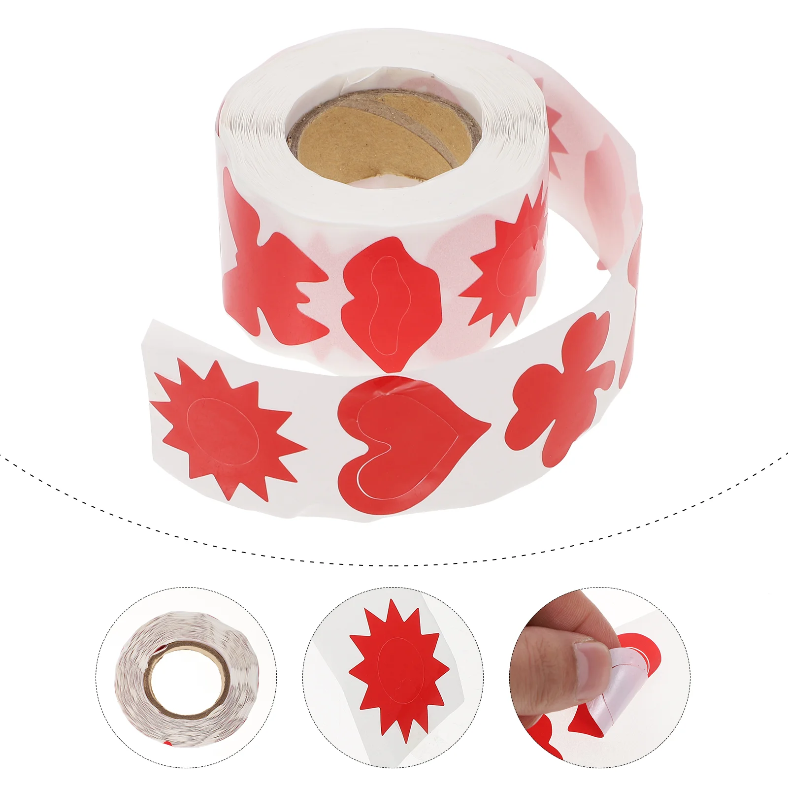 

Stickers Tanning Body Heart Sticker Self Adhesive Sunbathing Bed Sun Decals Labels Tan Perforated Sealing S Gift Day Valentine