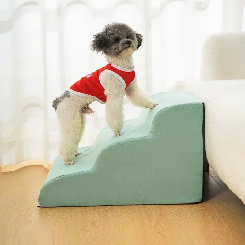 Pet 2/3 Step Stair Dog/cat Ramp Ladder Memory Foam Sponge Dogs Sofa Removable And Washable Training Pet Ramp Stairs Supplies