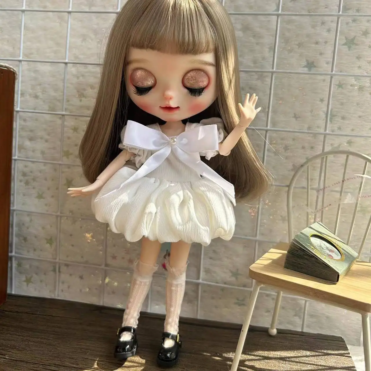 Blythe 인형 옷 여러 가지 빛깔의 치마 꽃 봉오리 스커트 수제 28-30 cm OB22 OB24 AZONE 인형 의류 액세서리..