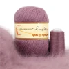 Drop Shipping 50+20g Long Plush Mink Down Cashmere Yarn Fine Quality норковая пряжа Hand-Knitting Thread For Cardigan Scarf 6