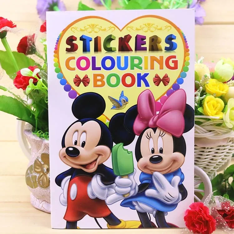 Disney cartoon girls frozen coloring book Mickey Minnie Drawing boys cars picture book Painting Supplies toys, coloring book toys