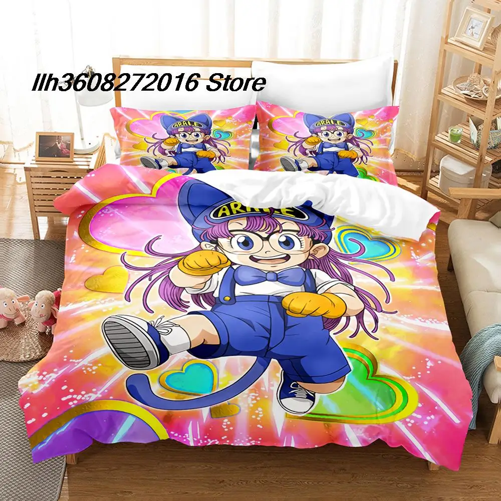 2025 Cartoon Dr Slump Arale Bedding Set Single Twin Full Queen King Size Bed Set Aldult Kid Bedroom Duvetcover Sets 3D Bed Sheet 3