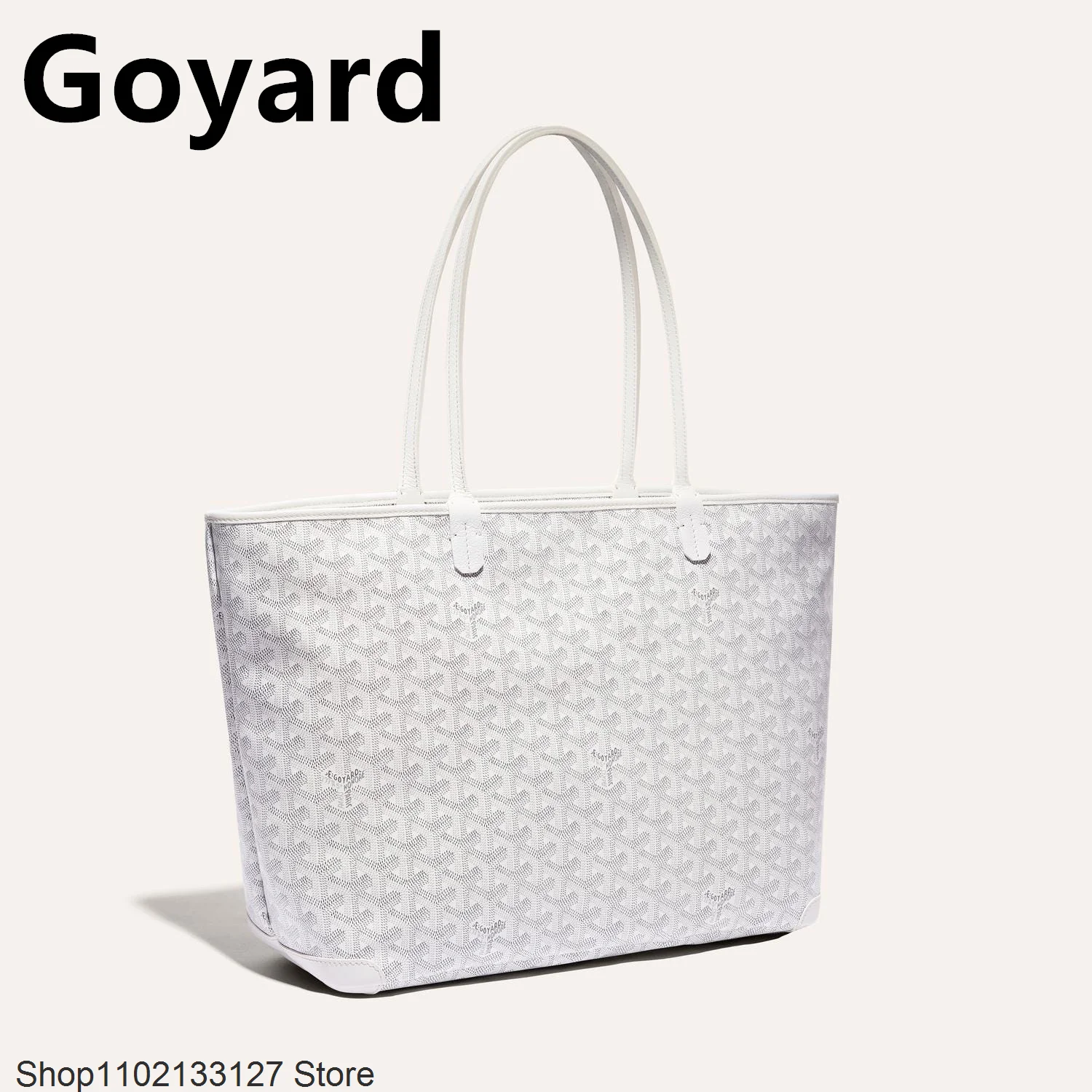 Goyard Blue And Brown Goyardine Canvas, Chevroches Calfskin, And