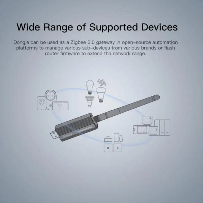 SONOFF ZB Dongle-P USB Dongle Plus Zigbee 3.0 Wireless Zigbee Gateway Analyzer Zigbee ZHA 2MQTT USB Stick Capture SONOFF Zigbee