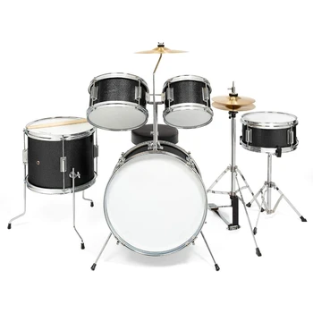 5-Piece Drum Set Advanced Beginner Kit with 16 2