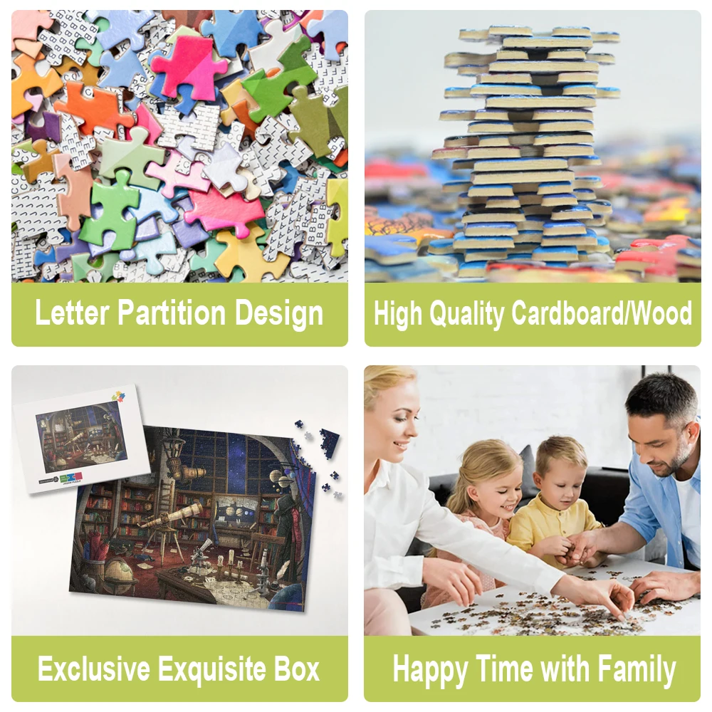 Children/adults Montessori Education Toys 200/300/500/1000/1500 Pcs Puzzles Cardboard/wooden Cartoon Tangram Puzzle Children Toy 3