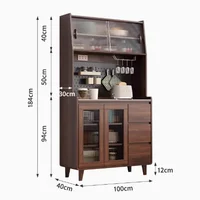 Modern Storage ตู้ไม้ Complete แผ่นระดับเต็มสูงตู้ครัวตู้เสื้อผ้า Nordic หรูหรา Armoire De Rangement เฟอร์นิเจอร์ 4