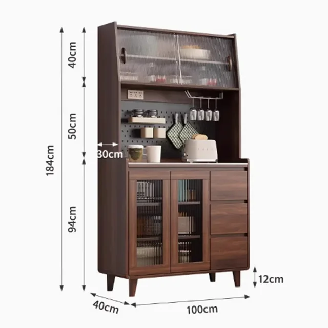Modern Storage ตู้ไม้ Complete แผ่นระดับเต็มสูงตู้ครัวตู้เสื้อผ้า Nordic หรูหรา Armoire De Rangement เฟอร์นิเจอร์ 4