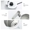 DEVISIB Milk Frother 3 in 1 Electric Steamer for Making Latte Cappuccino Coffee Milk Warmer Foamer Heater Non-Stick Auto Shutoff 6