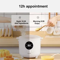 Marmite électrique en céramique pour la maison, 1,8 l, 12h, pour ragoût, cuiseur à riz antiadhésif, pour garder automatiquement au chaud, multifonction 4