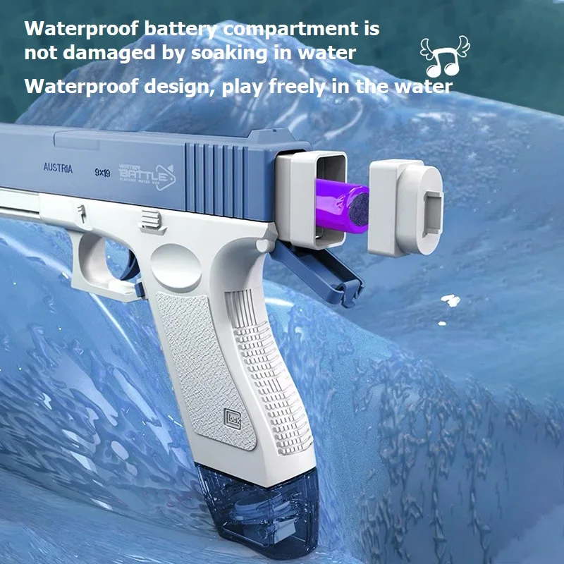 Electric Water Gun Water Glock Water Pistol Automatic Pumping, Inductive  Water Absorption Children's Outdoor Swimming Toys