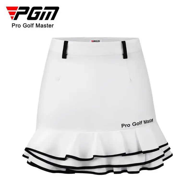 PGM Women Golf Short Skirt Quick Dry Breathable Ladies Girls Fashion Fishtail Skirts Black White XS-XL QZ080