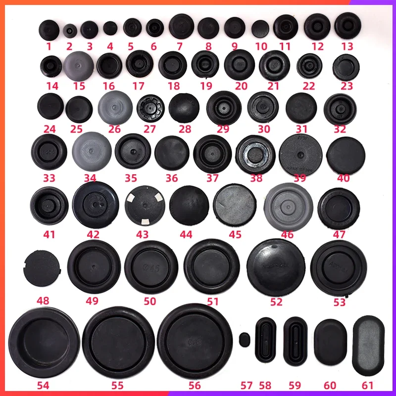 

2pcs Car Door Panel Lock Hole Cabin engine Tail Lower Side Skirt Bottom Edge Guard Rubber Plug Cover