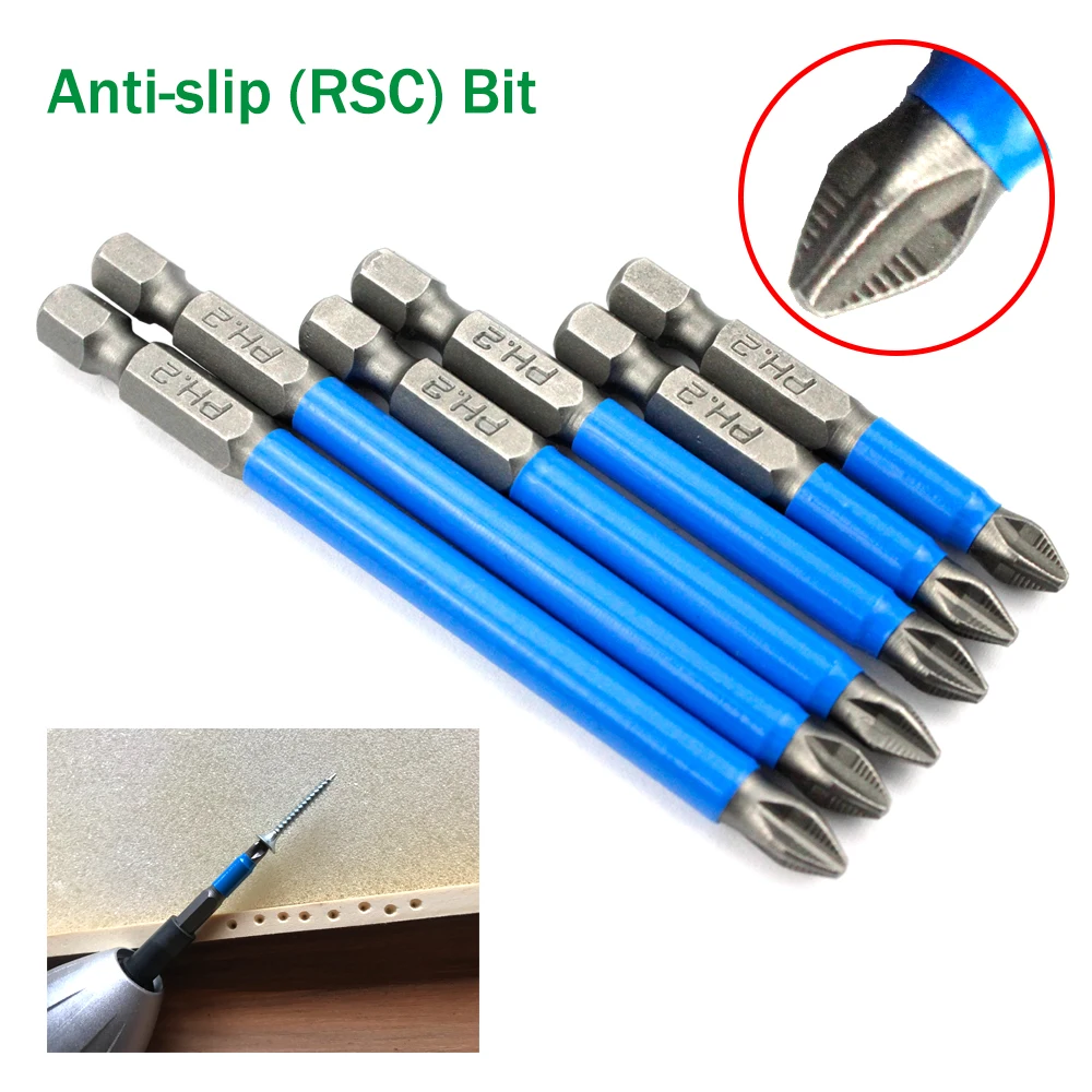 

1 pc 1/4" Hex Shank Fits Magnetic PH2 Long Reach Electric ARC Screwdriver Bits Exactness Single Phillips Cross Head Tool