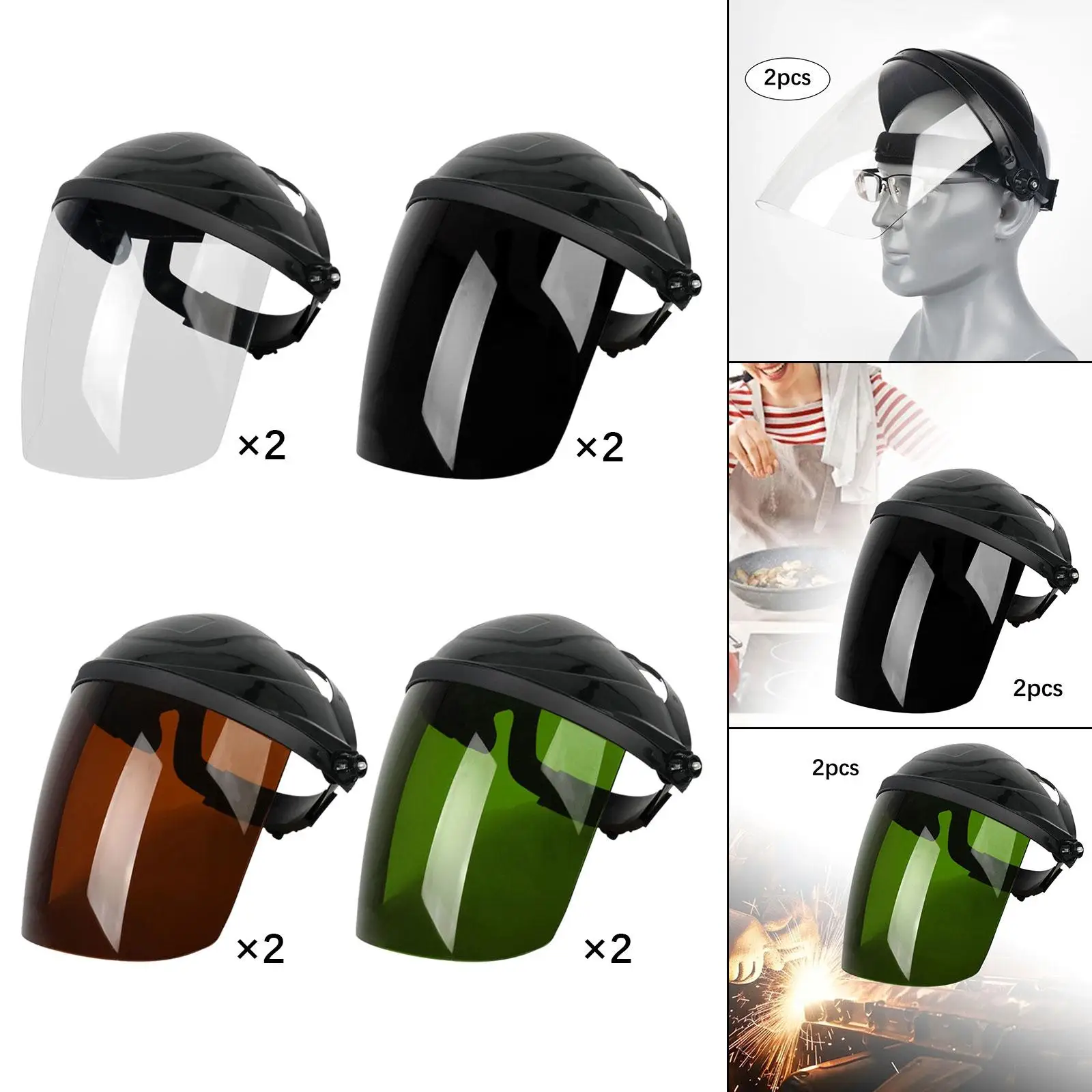 2 Pieces Welding Face Protector for Grinding and Cutting Construction 4