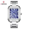 CHENXI 8216 Quartz Watches Fashion Simple Business Simple Silvery Stainless Steel Strap Wristwatches for Men 1