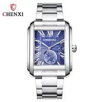 CHENXI 8216 Quartz Watches Fashion Simple Business Simple Silvery Stainless Steel Strap Wristwatches for Men 1