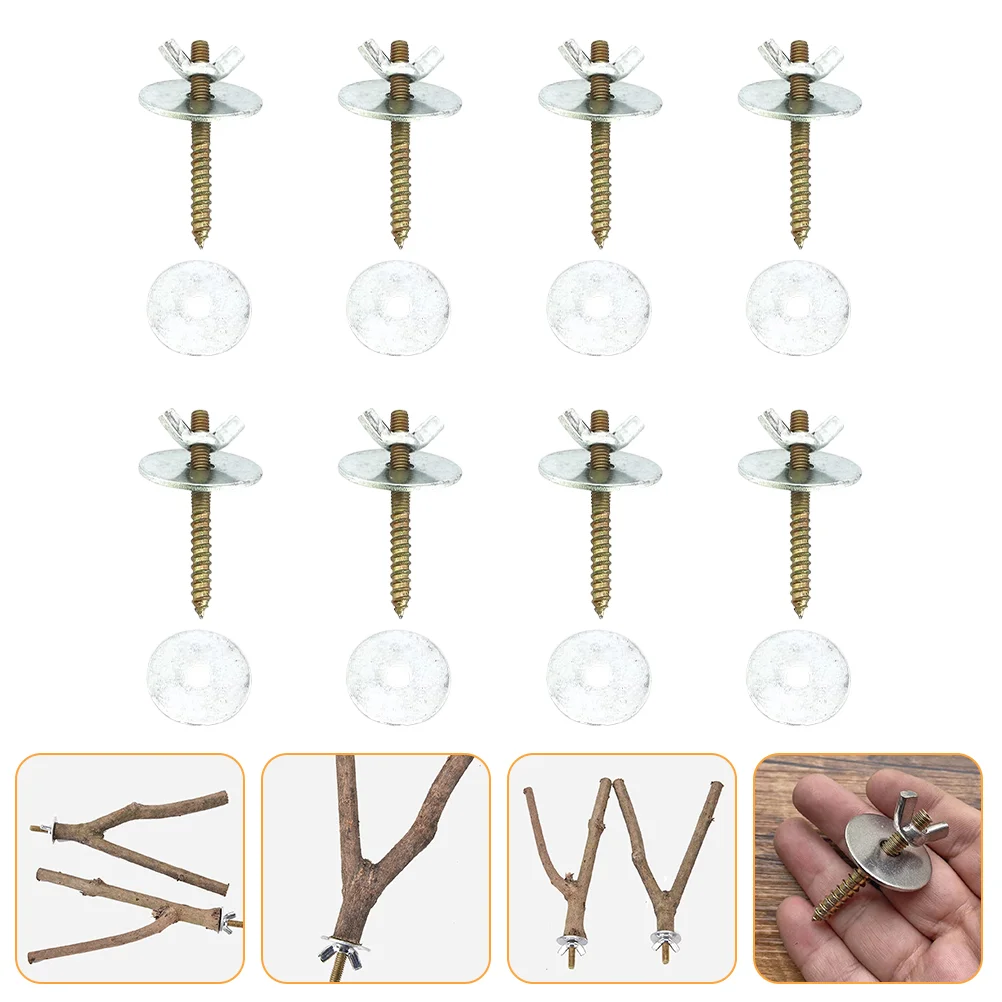 Bird cage screw perch stand holder screws fixing birdcage parrot hamster branches nuts platform hanger furniture bolts supplies bird cage accessories bird perch stand
