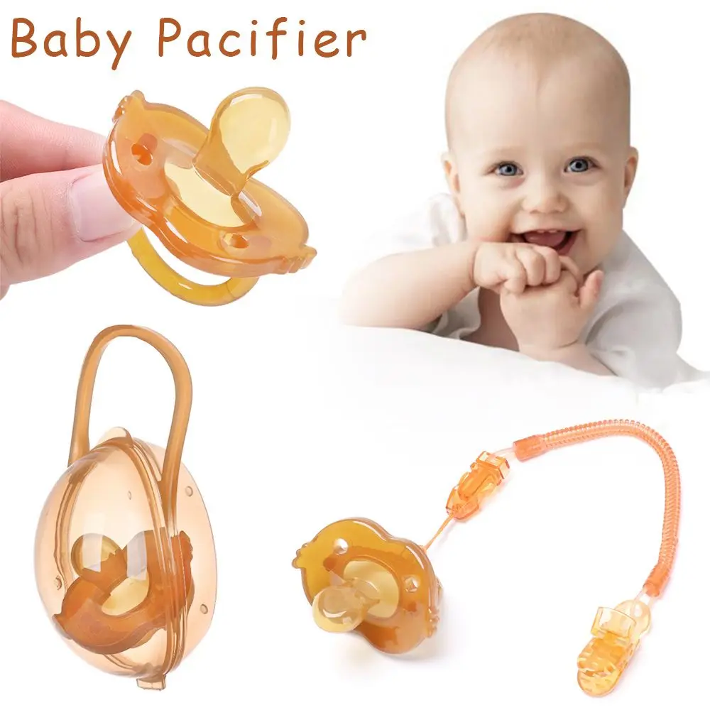 

New Gorgeous Baby Pacifier Silicone Teether Pacifier Baby Silica Gel Pacifier Set Cartoon Animals Day And Night Type Chew Toy