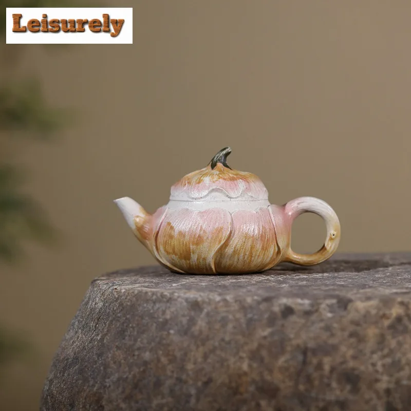 200ml Vintage Yixing Purple Clay Teapots Handmade Powder Syrup Eggplant Pot Raw Ore White Segment Mud Kettle Zisha Tea Set Craft